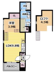 ハーモニーテラス京阪北本通の物件間取画像